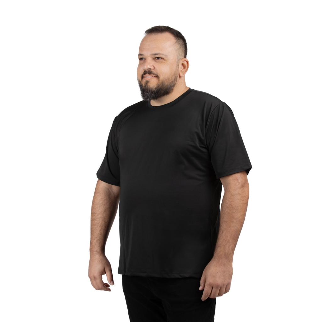 Camisa Plus Size térmica Manga Curta proteção solar Uv Camiseta Dry masculina academia