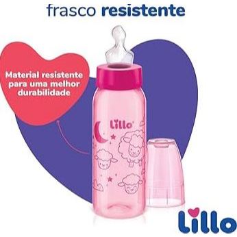Mamadeira Rosa Divertida Bico Silicone 240ml Tam.2 - Lillo