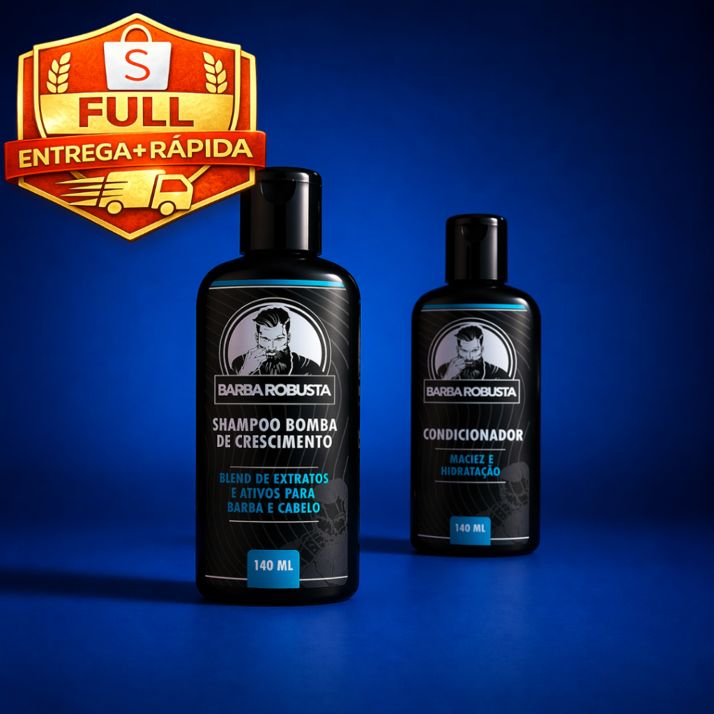 Kit barba robusta shampoo e condicionador