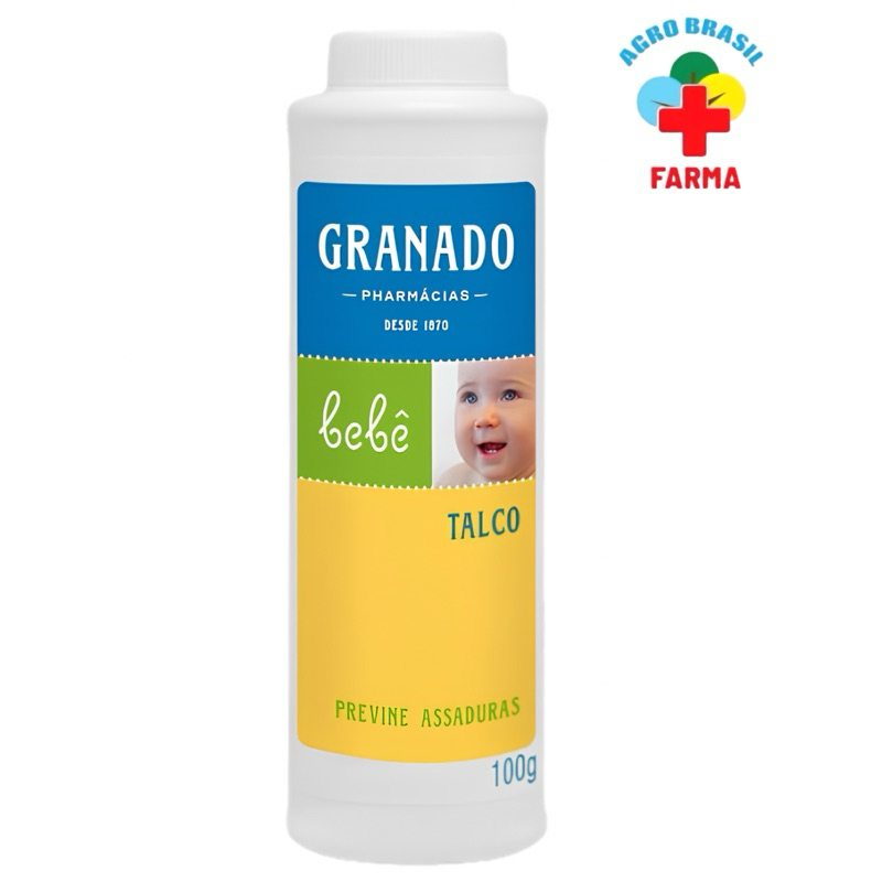 Talco Infantil Granado Bebê 100g Original | Previne Assaduras | Pele Sensível