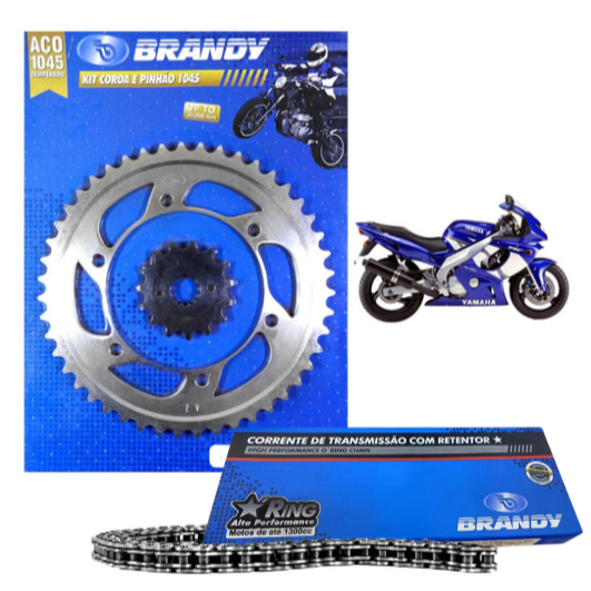 Kit Relação Completo 530x108L YZF 600R Thunder Cat 1996 Até 2003 - Brandy