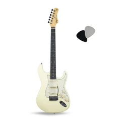 Guitarra Tagima Stratocaster 3s Escala Escura Escudo Awh Tg-500 Owh e Palheta