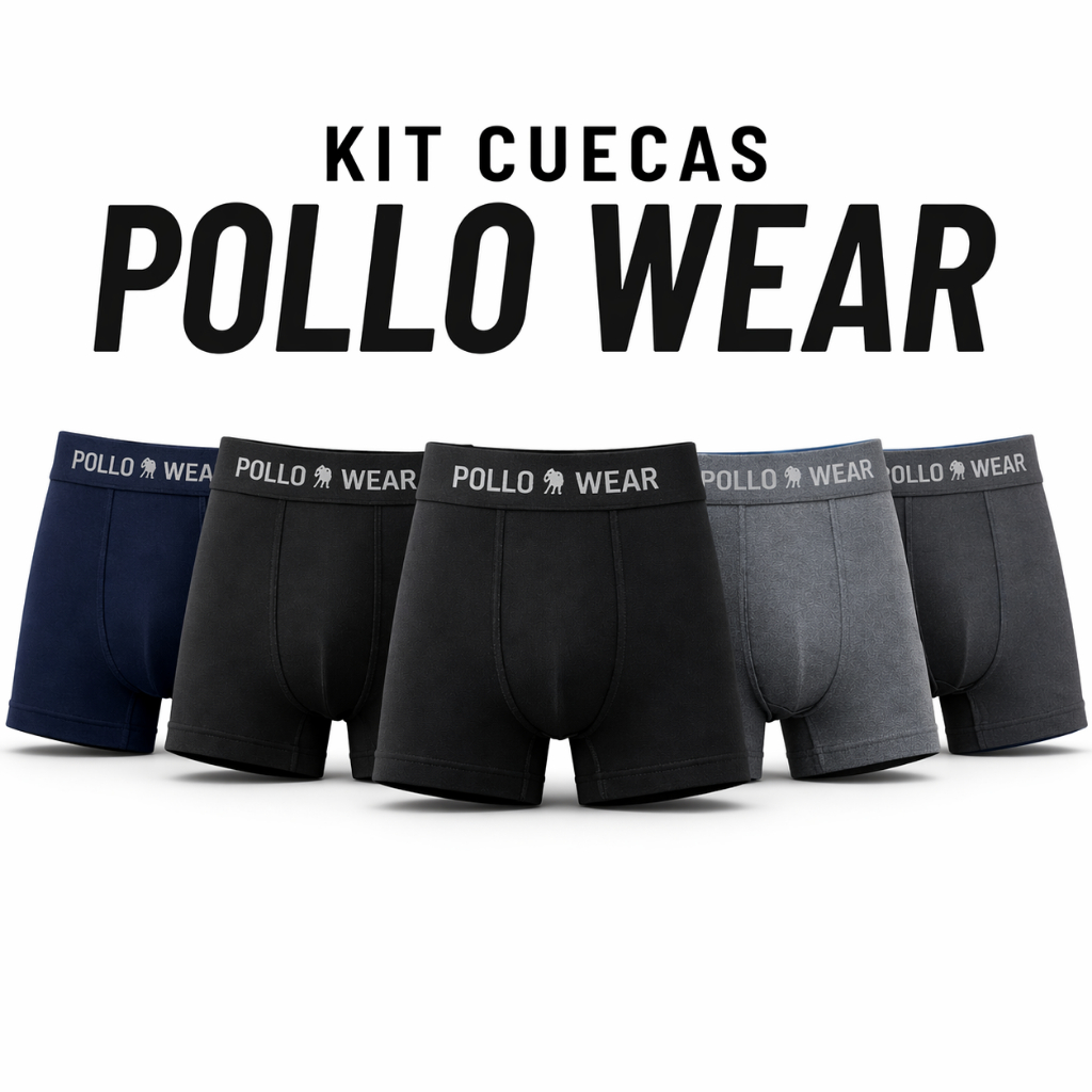 Cueca Boxer Polo Wear Masculina | Kit c/3 - 6 ou 10 Unidades | Variadas | Entrega Rápida SP