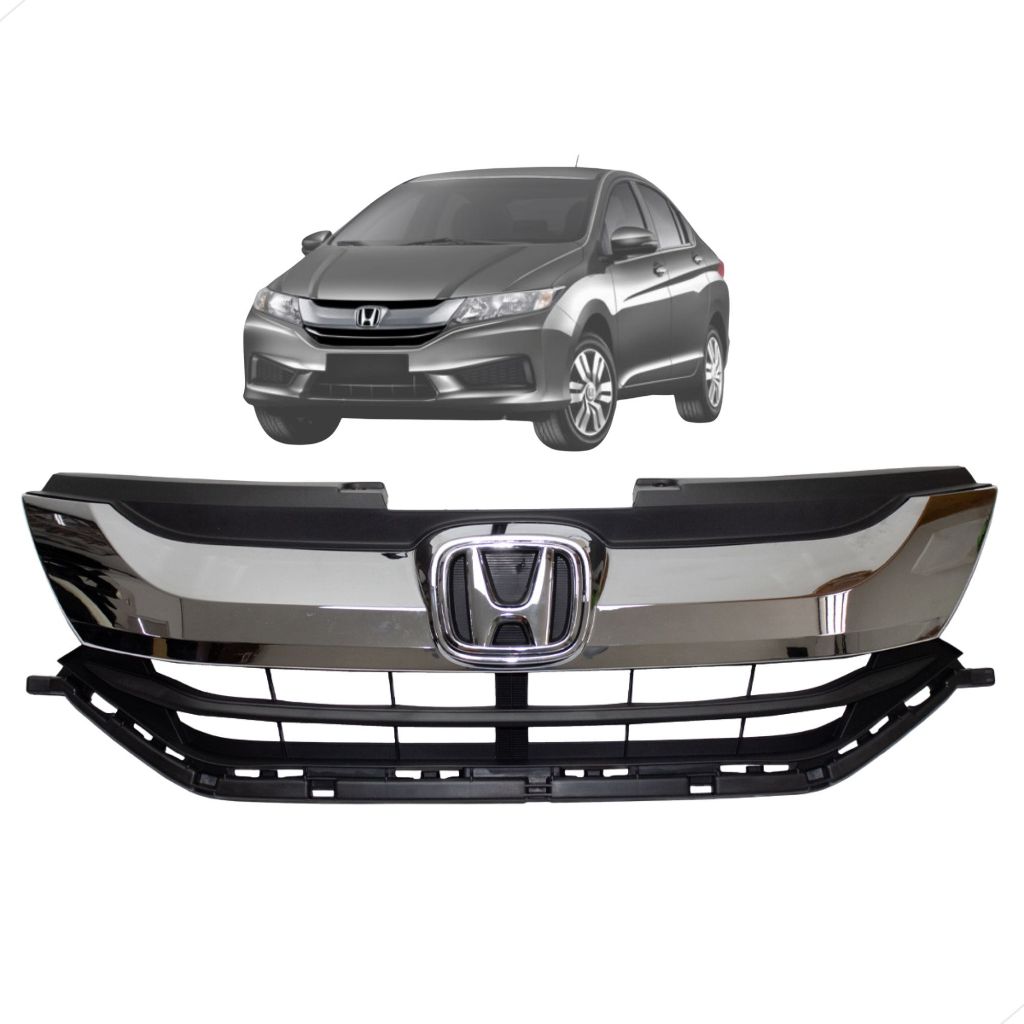 Grade Honda City 2015 2016 2017 Com Friso Cromado