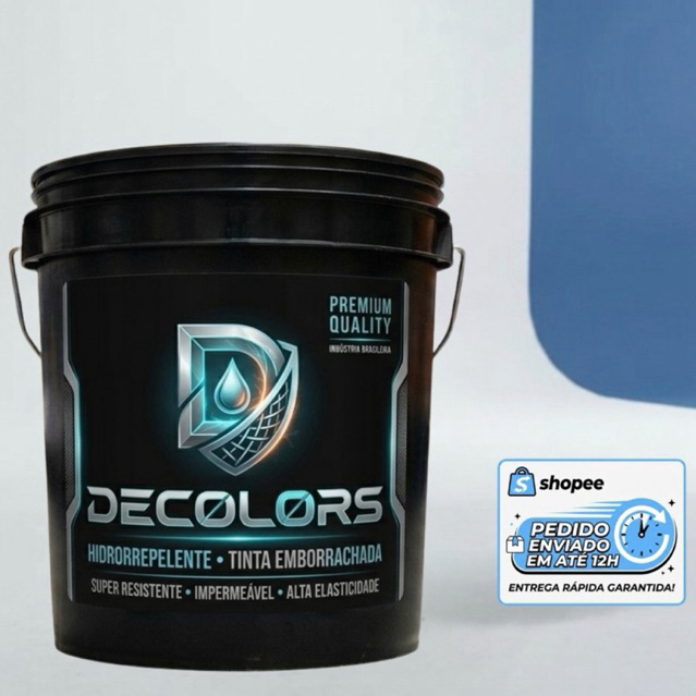 Tinta Borracha Líquida Impermeável 18kg-4kg Decolors - Lajes-Muros-Fachadas Lavável Envio 24h