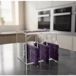 Porta colher em acrílico para colheres descartáveis sorvetes açaí sorveteria