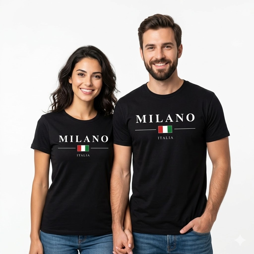 Camisa Masculina Milano Estampadas Malha Premium Manga Curta Verão Camiseta Algodão