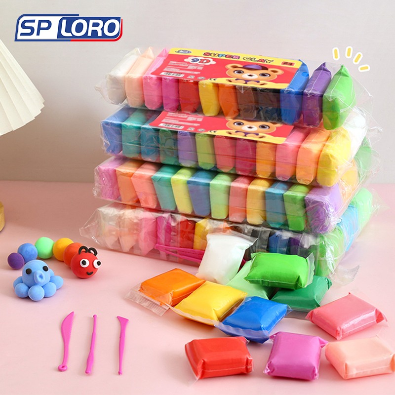 Kit 12-72 massinhas EVA Argila Macia Pula Pula Leve Cores Ferramentas Massa Não + 3 Acessórios 660