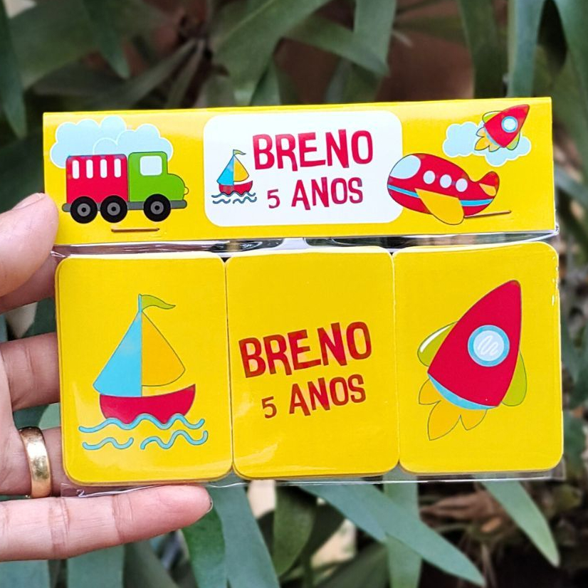 Jogo da Memória Meios de Transporte Carro Personalizado Lembrancinhas Festa Infantil Aniversário