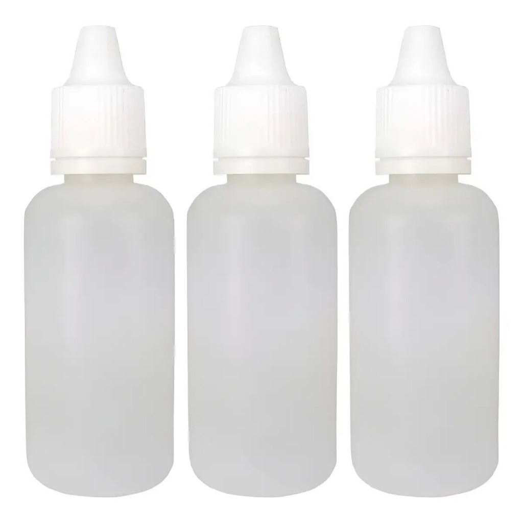 Frasco Plástico De 30ml - Conta Gotas - 500un Tampa Lacre!
