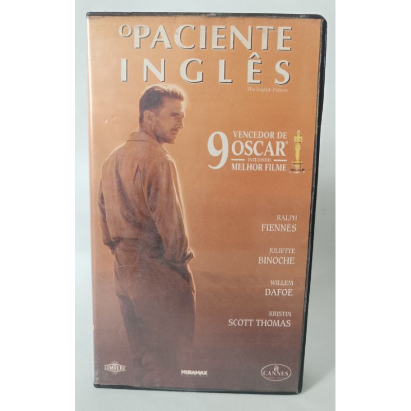 VHS O Paciente Inglês Legendado Vencedor de 9 Prêmio Oscar filme aventura clássico raridade colecionador