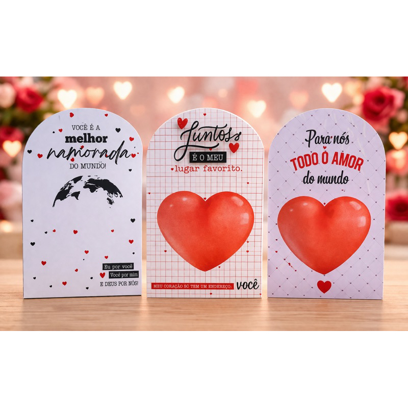 kit 10 Cartão Grande |Card Gigante Dia das Mães | Namorados 18x26 NÃO ACOMPANHA CORAÇÃO G620|Presente namorado (a)
