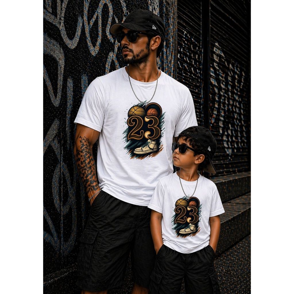 Camiseta Pai e Filho Básica Masculina Lisa Conforto e Estilo para o Dia a Dia Estampa 23 — imagem 2 de 2