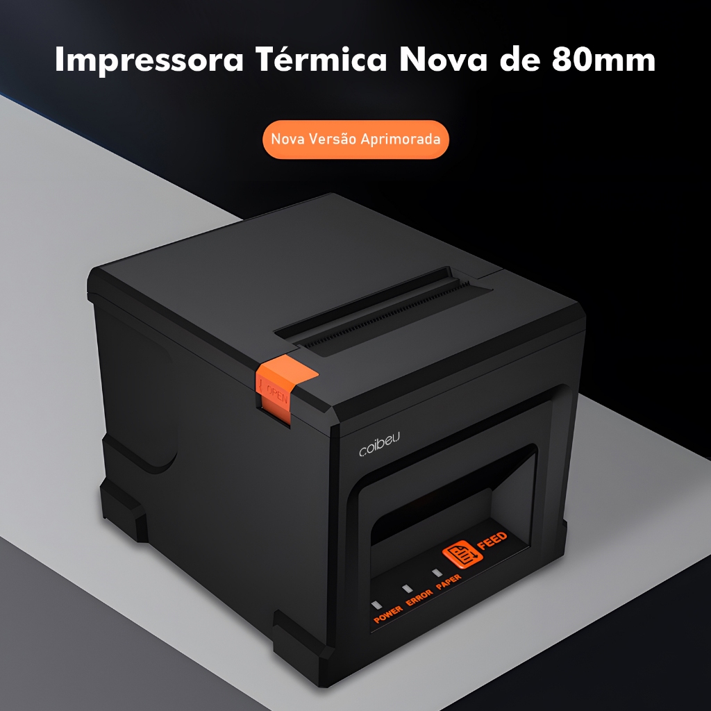 COIBEU Impressora Térmica 80mm Corte Automático Alerta Sonoro USB Shopee