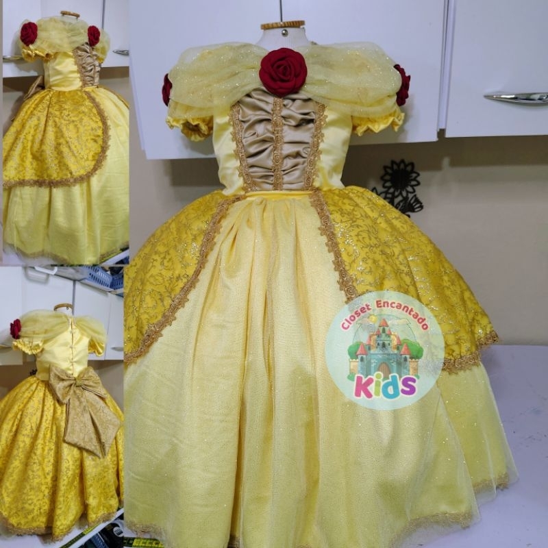 bela e a fera. festa bela e a fera, vestido Bela luxo. fantasia bela deluxo, princesas, bela e a fera deluxo