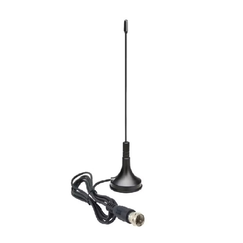 Antena Digital Interna Exbom 1,5m Cabo HDTV UHF VHF Sinal Forte