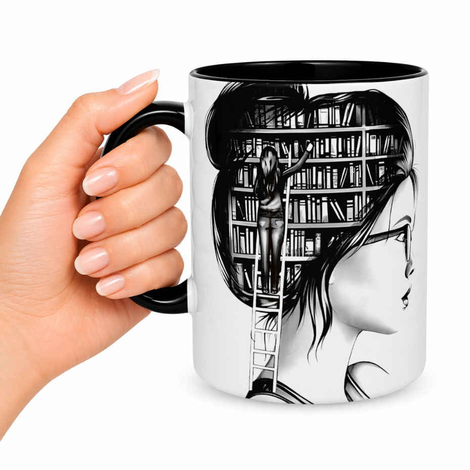Caneca Literária Clarice Lispector | Frase “Eu sou uma pergunta” | Coleção Escritores
