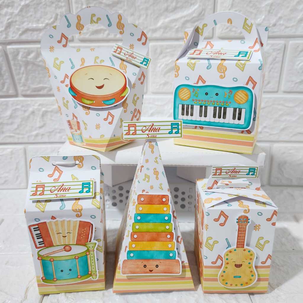 Lembrancinhas para Aniversário Personalizados kit Festa Musical -Instrumentos Musicais Infantil
