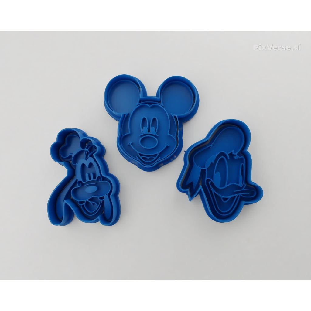 Kit 3 Cortador Marcador Disney Mickey Donald Pateta Pasta Americana