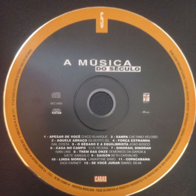 Cd. A música do Século Caras