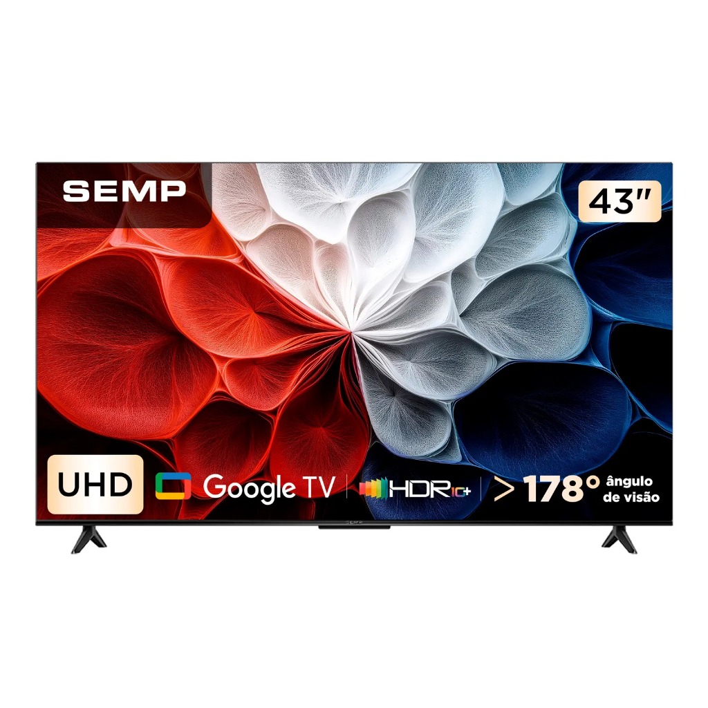 Smart Tv Semp 43" LED Hva 4K S62 Google Tv Dolby Audio 43s62 — R$ 1.949,90 em Shopee