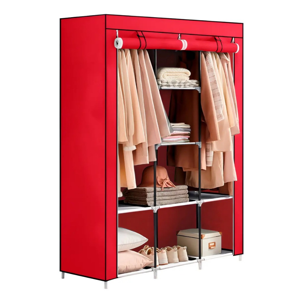 Guarda Roupa Arara Armário Organizador de Roupas Com Zíper