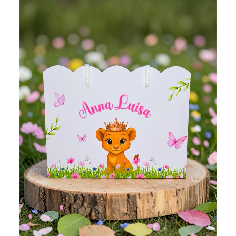 SACOLINHA Rei Leão MENINA Personalizado |  Sacolinha Nuvem | Lembrancinha | Minos | Aniversário REI LEÃO 🦁