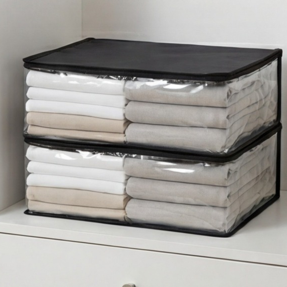 Kit 10 Organizadores Sacos Multiuso Grande c/ Zíper Viagem Mala Bagagem 40×15×30