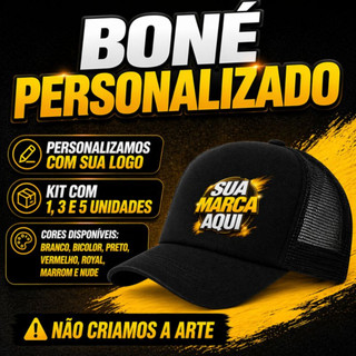 Boné com a sua Marca e Logotipo Personalizado Estampado