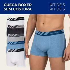 Kit Cueca Boxer Sem Costura Respirável Kit Sortidas Adulto Masculino