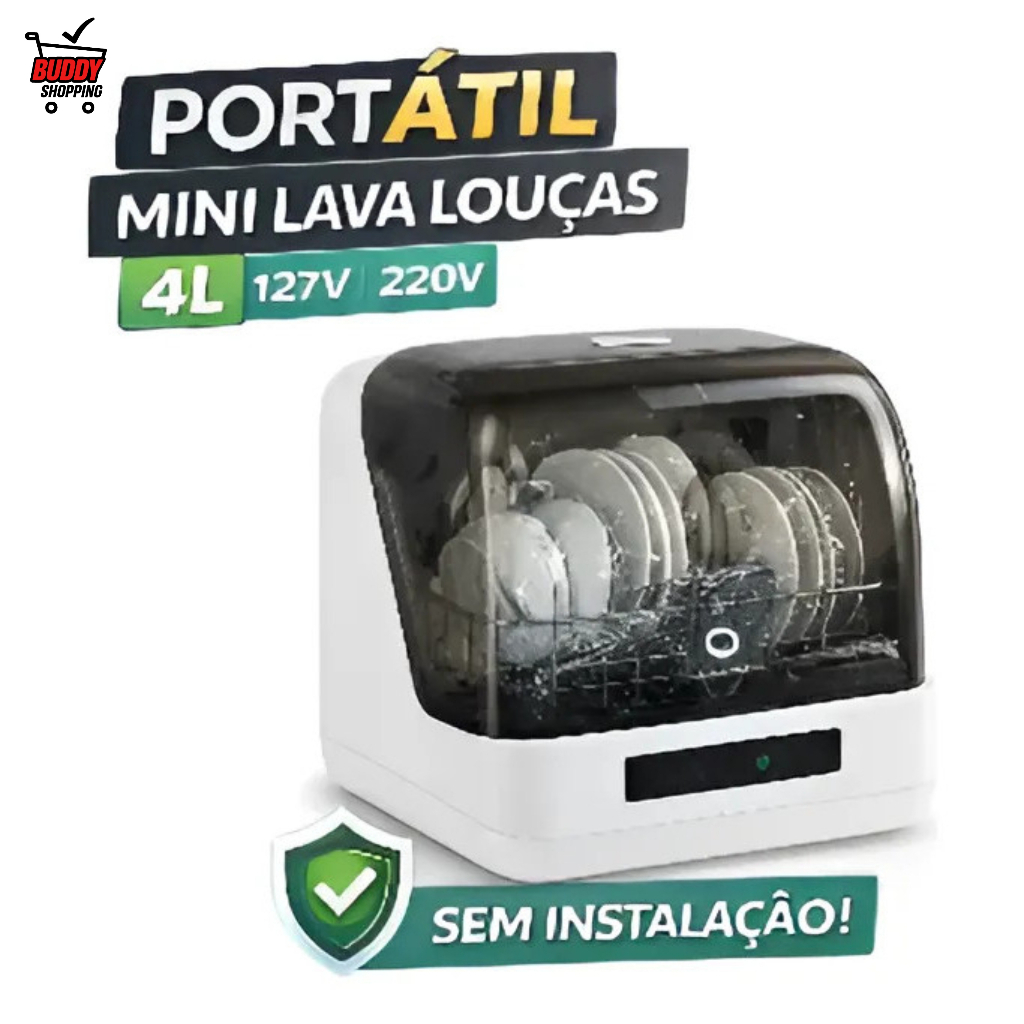 Lava Loucas Portatil Compacta 4l Secagem Ar Quente 360° Onistek ON-LV309 em Oferta na Shopee