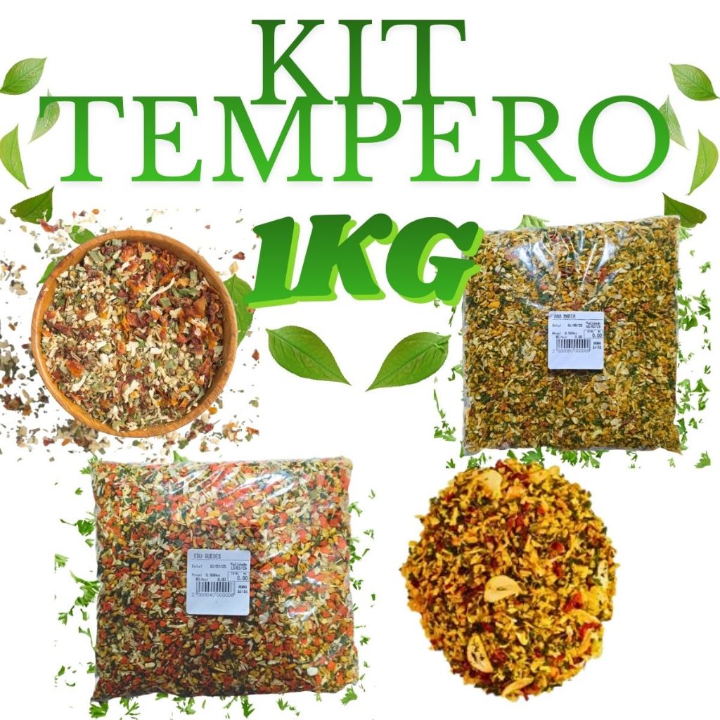 Tempero Kit 1KG unidades com 250g