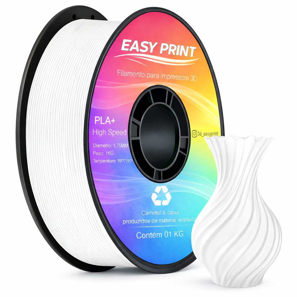Filamento Pla + Premium Fosco High Speed Para Impressão 3d Rolo 1kg Easy Print 3d Alto desempenho