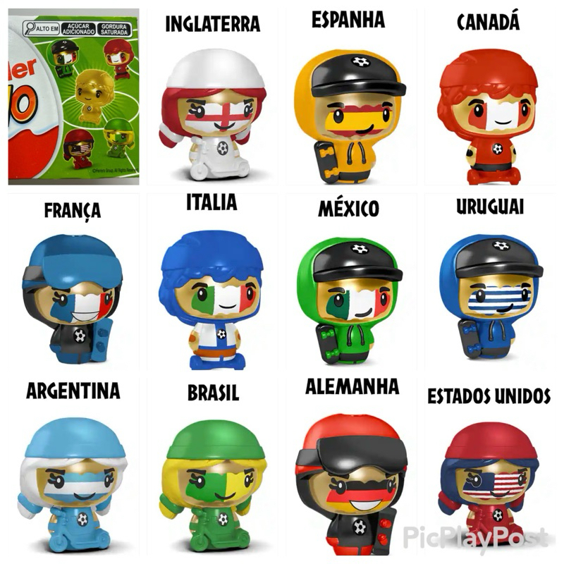 Kinder ovo Copa do Mundo 2026 brinquedo avulso