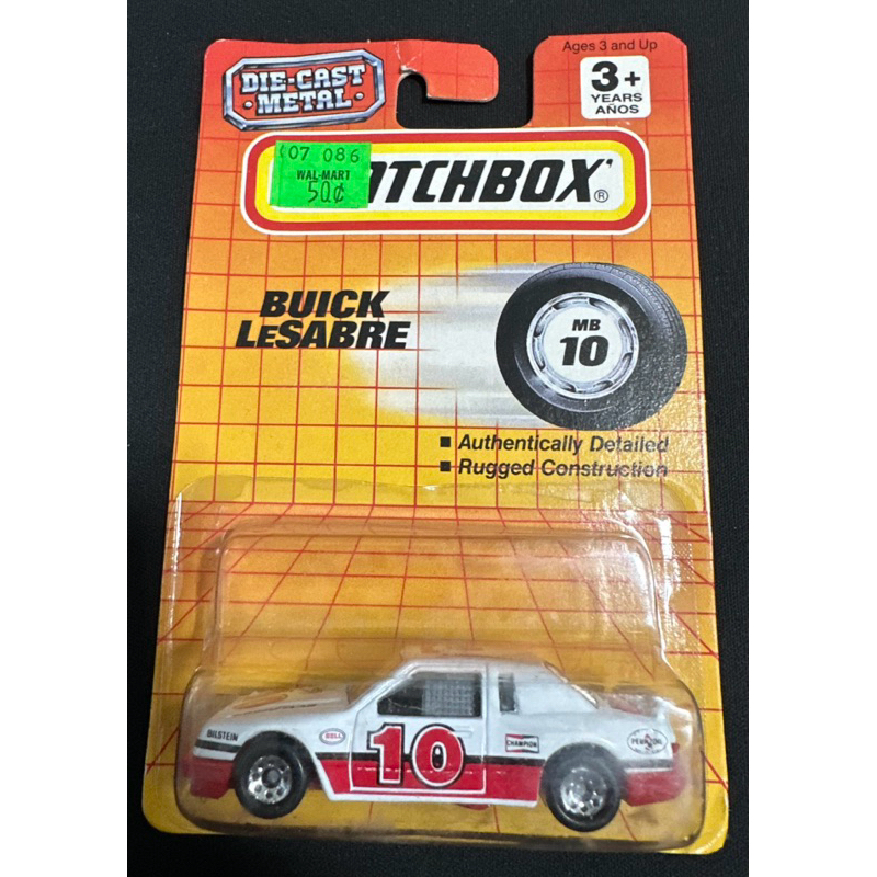 Matchbox 1992 Miniatura antiga Buick Lesabre #10 Nascar Shell
