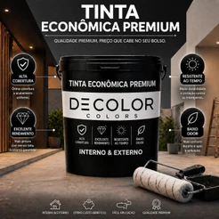 Tinta Econômica Decolor Premium 14 kg e 18 kg para Pintura de Paredes