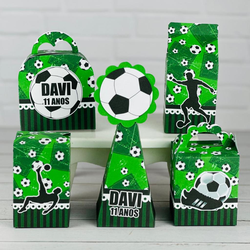 Kit Personalizados Futebol (PEGUE E MONTE) / Kit Festa Personalizadas Lembrancinha e Mimos para Aniversário