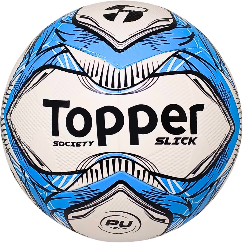 Bola Futebol Society Topper Slick Grama Sintética Alta Durabilidade