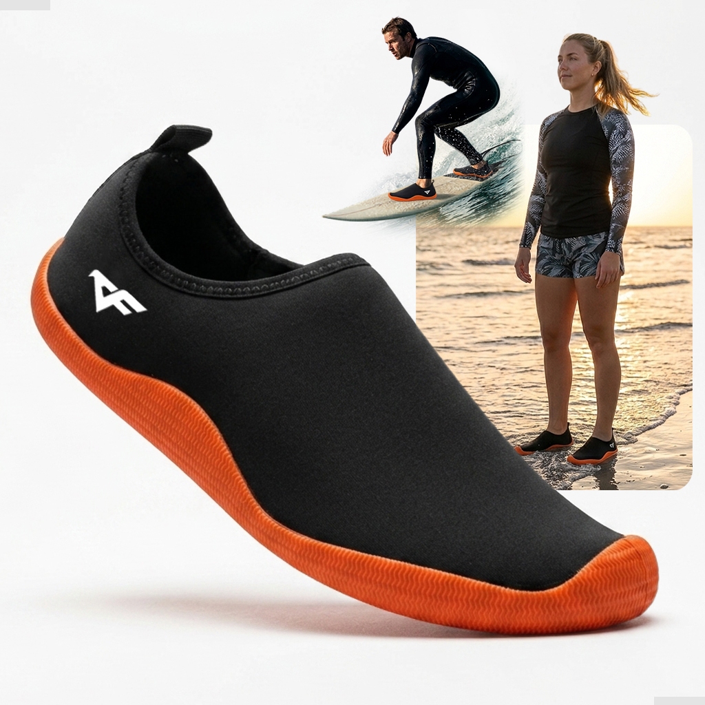 Sapatilha Aquática Neoprene Confortável Antiderrapante Praia Leve Náutica Beach Tennis Meia Bota