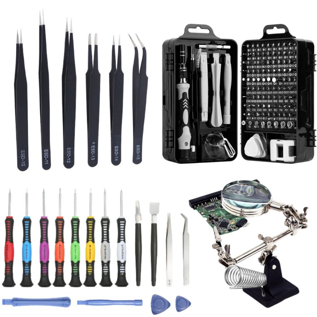 Kit Ferramentas Chaves Manutenção Eletrônica Completo Celulares Notebook Tablete Reparos