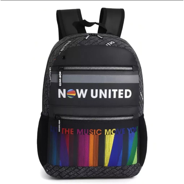 Mochila Escolar Juvenil, Unissex Resistente. Now United Original Noah Any Emborrachada #NU3258