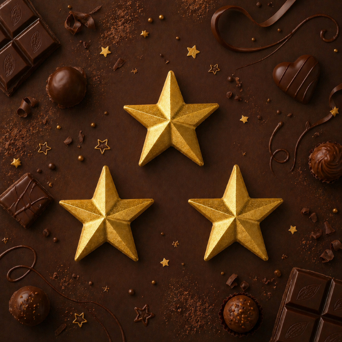 1~5 Forma estrela silicone 3 partes p chocolate Porto cod P1218 (CHOCO) · foto 2