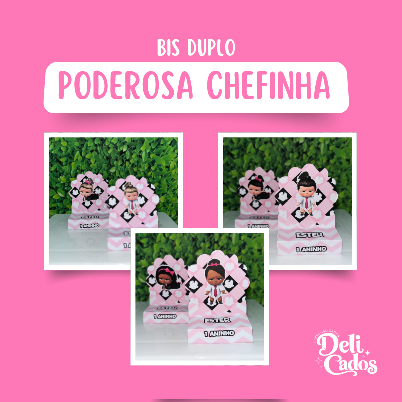Porta Bis Duplo Personalizado PODEROSA CHEFINHA | Lembrancinha Decoração Presente COLADO