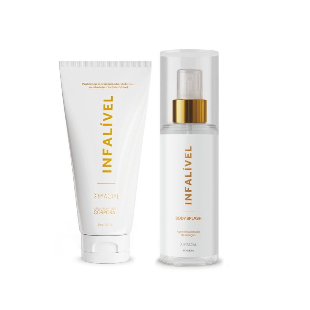 KIT FEMININO CREME HIDRATANTE INFALÍVEL + BODY SPLASH INFALÍVEL 200ML BY PRIMACIAL