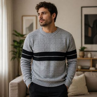"Suéter Masculino Tricot: Conforto e Estilo! ❄️"