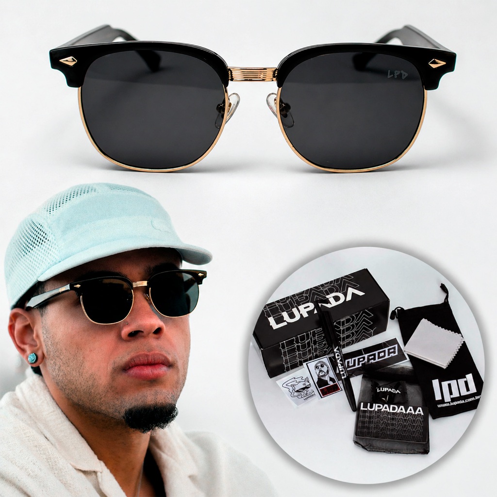 Óculos CLASSIC 2 Vintage Clássico Quadrado Retro Unissex Casual Masculino