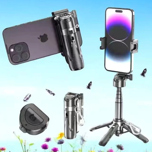 Bastão de Selfie com Tripé Bluetooth Retrátil 360° Controle Remoto Portátil Universal para Celular