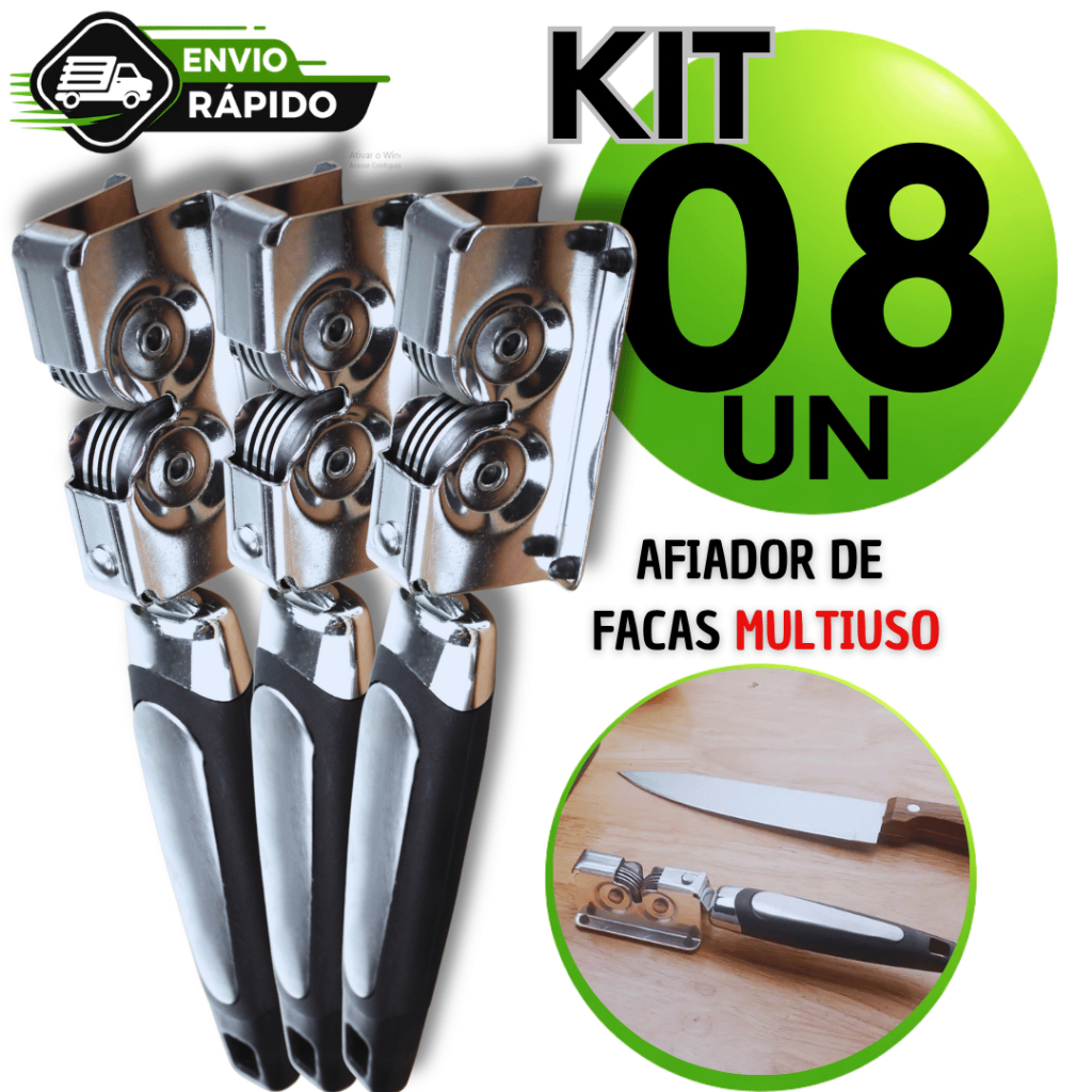 Multiuso Amolador Afiador De Facas Aço Inox Profissional, Pratico Para Sua Cozinha  Utilidades