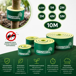 50cm a 10 metros - Formifita Barreira Ecológica Contra Formiga Cortadeira