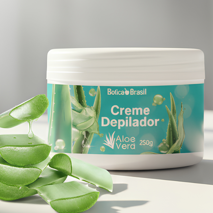 Kit Depilação Creme depilador Gel Creme Depilatório Aloe Vera - Botica Brasil Lucy's